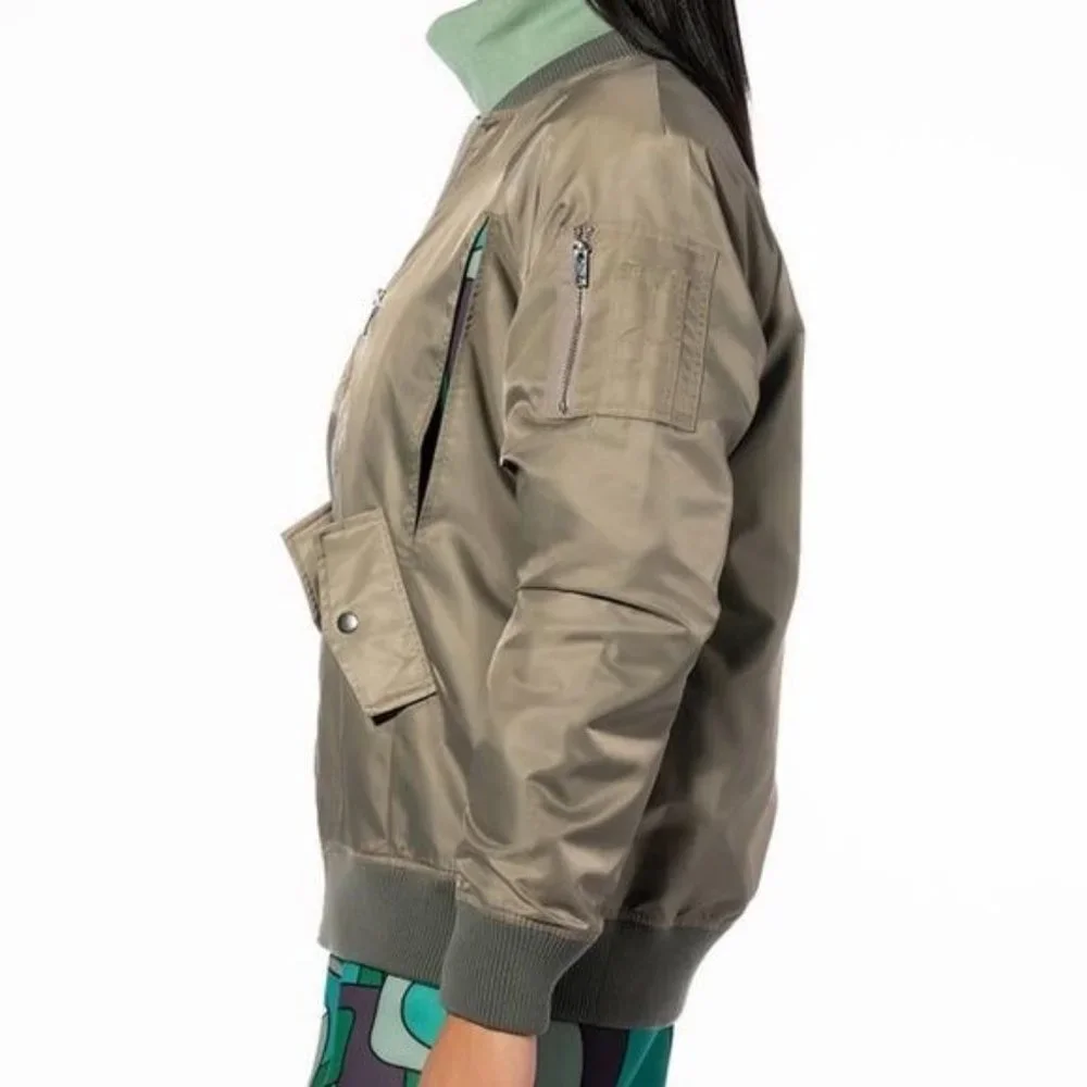 Miz Catching Flights: Olive Poncho Bomber - Picture 7 of 17